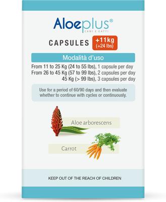 Show full view: Aloeplus Immune, Digestive & Skin Support Capsule Supplement for Medium & Large Dogs, 60 count slide 5 of 7