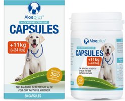 Aloeplus Immune, Digestive & Skin Support Capsule Supplement for Medium & Large Dogs, 60 count