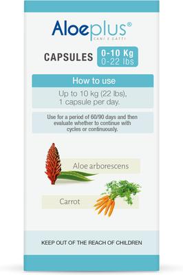 Show full view: Aloeplus Immune, Digestive & Skin Support Capsule Supplement for Small Dogs & Cats, 60 count slide 5 of 7