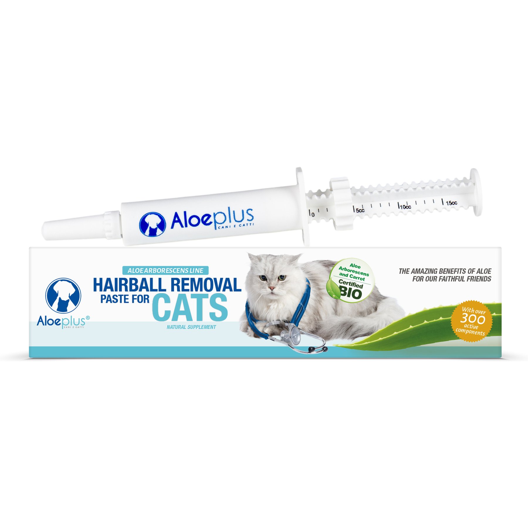 Aloeplus Hairball Remedy Oral Paste for Cats, 0.51-oz