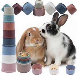 Fashion's Talk Foraging Puzzle Stacking Cups Mental Stimulation Small Pet Toy