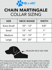 Max and Neo Dog Gear Nylon Reflective Martingale Dog Collar with Chain, Pink, Medium: 16 to 19-in neck, 1-in wide slide 2 of 5