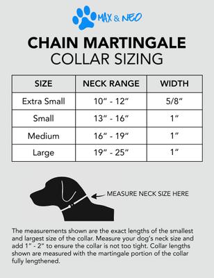 Show full view: Max and Neo Dog Gear Nylon Reflective Martingale Dog Collar with Chain, Red, Large: 19 to 25-in neck, 1-in wide slide 2 of 7