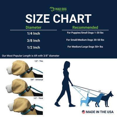 Show full view: Mad Dog Products English Slip Lead Signature Rope Dog Leash, Red, 10-ft long, 1/2-in wide slide 3 of 6