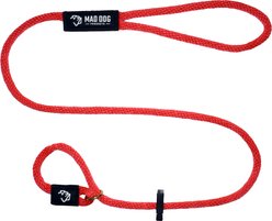 Mad Dog Products English Slip Lead Signature Rope Dog Leash, Red, 10-ft long, 1/2-in wide