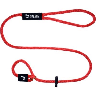 Mad Dog Products Mad Dog Products English Slip Lead Signature Rope Dog Leash, Red, 10-ft long, 1/2-in wide