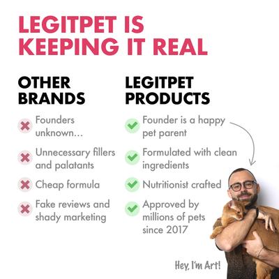 Show full view: Legitpet Cranberry UTI Soft Chew Bladder Support Supplement for Dogs, 120 count slide 9 of 11