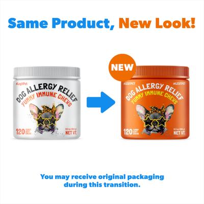 Show full view: Legitpet Allergy & Immune Support Chicken Flavored Chew Supplement for Adult Dogs, 120 count slide 3 of 10