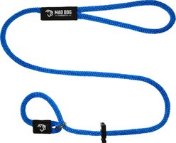 Mad Dog Products English Slip Lead Signature Rope Dog Leash, Royal, 10-ft long, 1/2-in wide