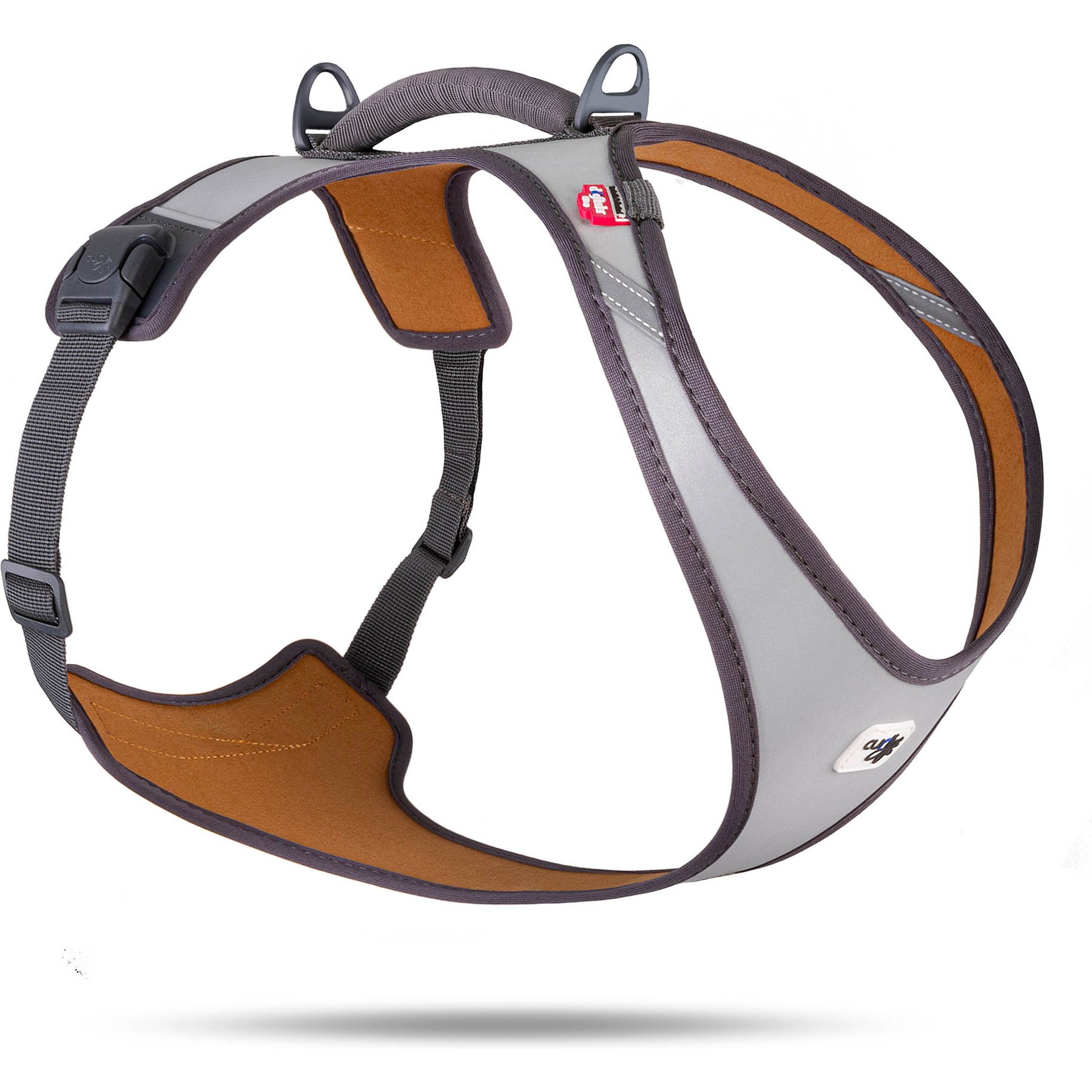 Curli Glow Large Dog Harness, Gray, XX-Large: 24.69 to 27.6-in chest