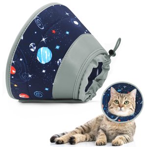 Supet Adjustable Cat Recovery Cone, Star, Small: 5 to 9-in neck