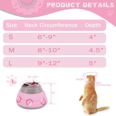Show full view: Supet Soft Air Mesh Cat Recovery Cone, Pink, Large: 9 to 12-in neck slide 8 of 9