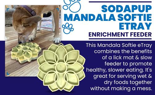 Show full view: SodaPup Mandala Softie Dog Slow Feeder, Light Green, 1.5-cup slide 6 of 8