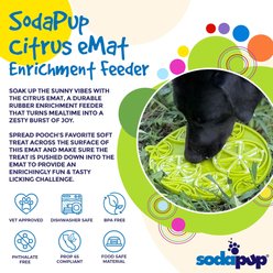 SodaPup Citrus EMat Dog Lick Mat, Bright Green slide 2 of 5