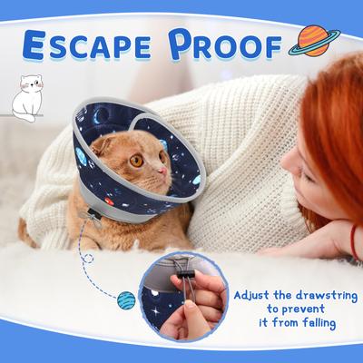 Show full view: Supet Adjustable Cat Recovery Cone, Star, Small: 5 to 9-in neck slide 4 of 10