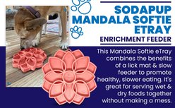 SodaPup Mandala Softie Dog Slow Feeder, Light Pink, 1.5-cup slide 2 of 6