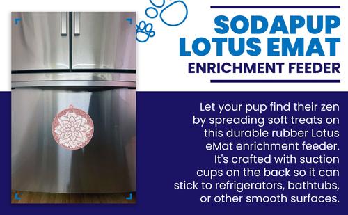 Show full view: SodaPup Lotus EMat Dog Lick Mat, Light Pink slide 5 of 7