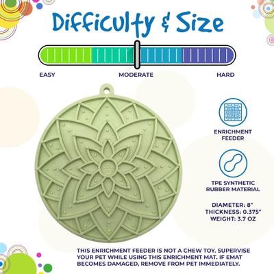 Show full view: SodaPup Lotus EMat Dog Lick Mat, Light Green slide 5 of 8