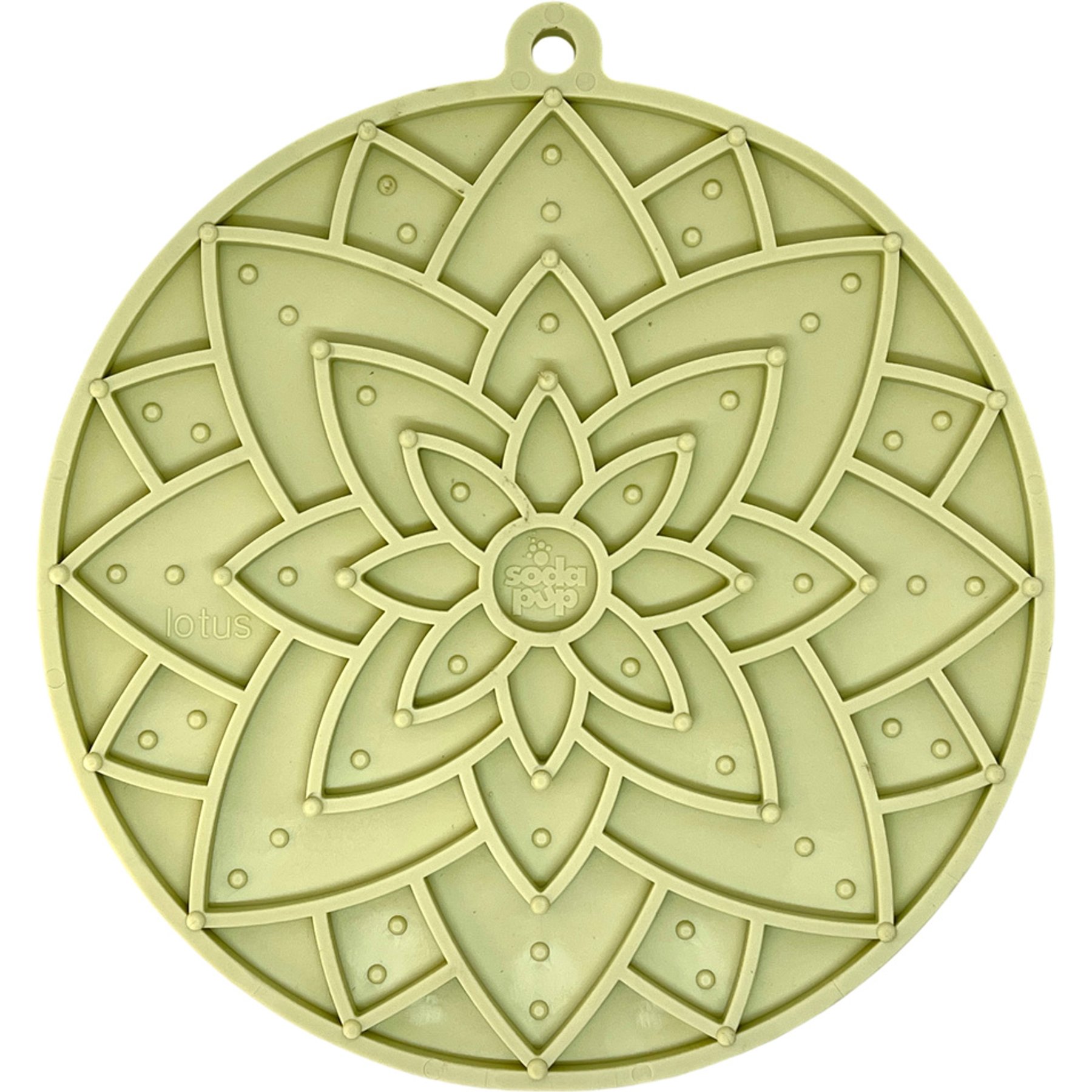 SodaPup Lotus EMat Dog Lick Mat, Light Green