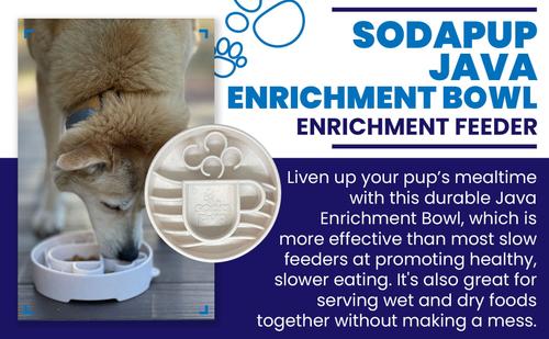 Show full view: SodaPup Java EBowl Dog Slow Feeder, Mocha Speckle, 4-cup slide 6 of 9