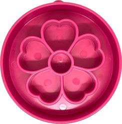 SodaPup Flower Ebowl Dog Slow Feeder, Pink, 4-cup