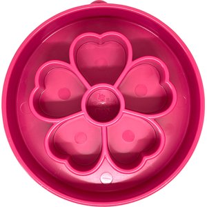 SodaPup Flower Ebowl Dog Slow Feeder, Pink, 4-cup