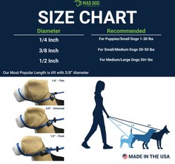 Mad Dog Products Signature Rope Easy Leader Slip Lead Dog Leash, Purple, 6-ft long, 1/2-in wide slide 2 of 5