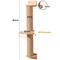 Show in main carousel: FUKUMARU 36.6-in Pine Cat Tree Wall Mounted with Scratching Post & Perch, Brown slide 3 of 7