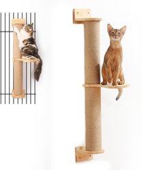 FUKUMARU 36.6-in Pine Cat Tree Wall Mounted with Scratching Post & Perch, Brown