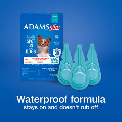 Show full view: Adams Flea & Tick Spot Treatment for Small Breed Dogs, 5-14 lbs, 3 Doses (3-mos. supply) slide 8 of 12