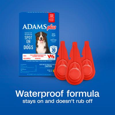 Show full view: Adams Flea & Tick Spot Treatment for X-Large Breed Dogs, 61-150 lbs, 3 Doses (3-mos. supply) slide 8 of 12