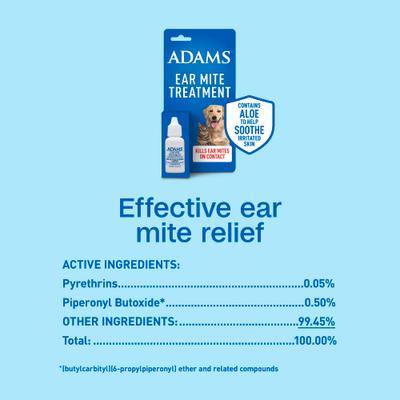 Show full view: Adams Ear Mite Treatment for Dogs & Cats, 0.5-fl oz bottle slide 8 of 11