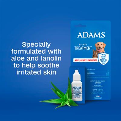 Show full view: Adams Ear Mite Treatment for Dogs & Cats, 0.5-fl oz bottle slide 5 of 11