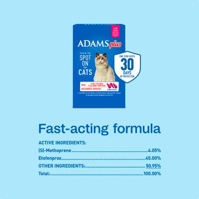 Show full view: Adams Plus Flea & Tick Spot Treatment for Cats over 5 lbs, 3 Doses (3-mos. supply) slide 9 of 12