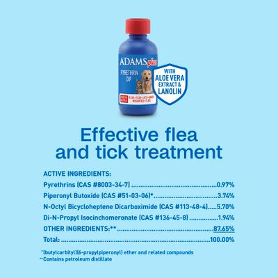 Show full view: Adams Plus Pyrethrin Dip for Dogs & Cats, 4-fl oz bottle slide 8 of 14