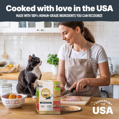 Show full view: Because It's Better Complete Meal Variety Pack Ocean Chicken & Turkey Pate Wet Cat Food, 2.6-oz pouch, case of 12 slide 7 of 8