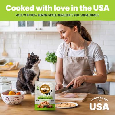 Show full view: Because It's Better Complete Meal Chicken Recipe Pate Wet Cat Food, 2.6-oz pouch, case of 12 slide 7 of 10