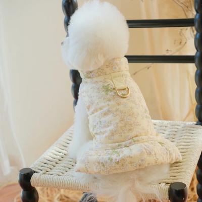 Show full view: Dolly Pet Plum Blossom Winter Outfit Dog Dress, X-Large slide 2 of 5