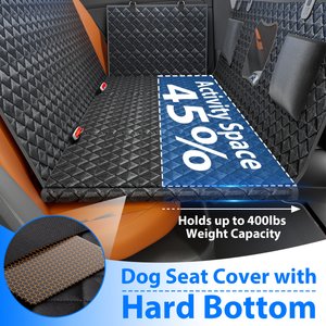 LovMor Dog Car Back Seat Cover Extender, Medium, Black