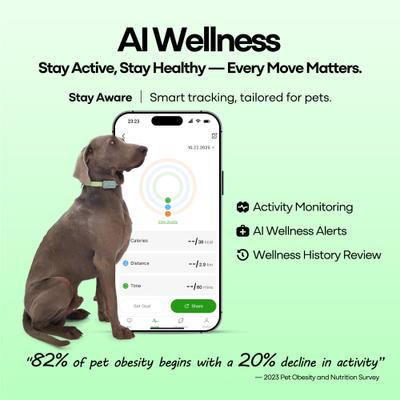 Show full view: GlocalMe PetPhone 2-Way Call & Care GPS Tracking Dog & Cat Collar, Green slide 6 of 11