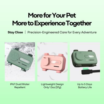 Show full view: GlocalMe PetPhone 2-Way Call & Care GPS Tracking Dog & Cat Collar, Green slide 8 of 11