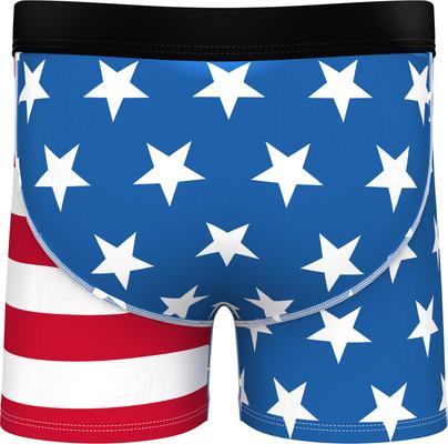 Show full view: Shinesty The Mascot American Flag Boy's Boxer Briefs, Red/White/Blue, 4/5 slide 2 of 2