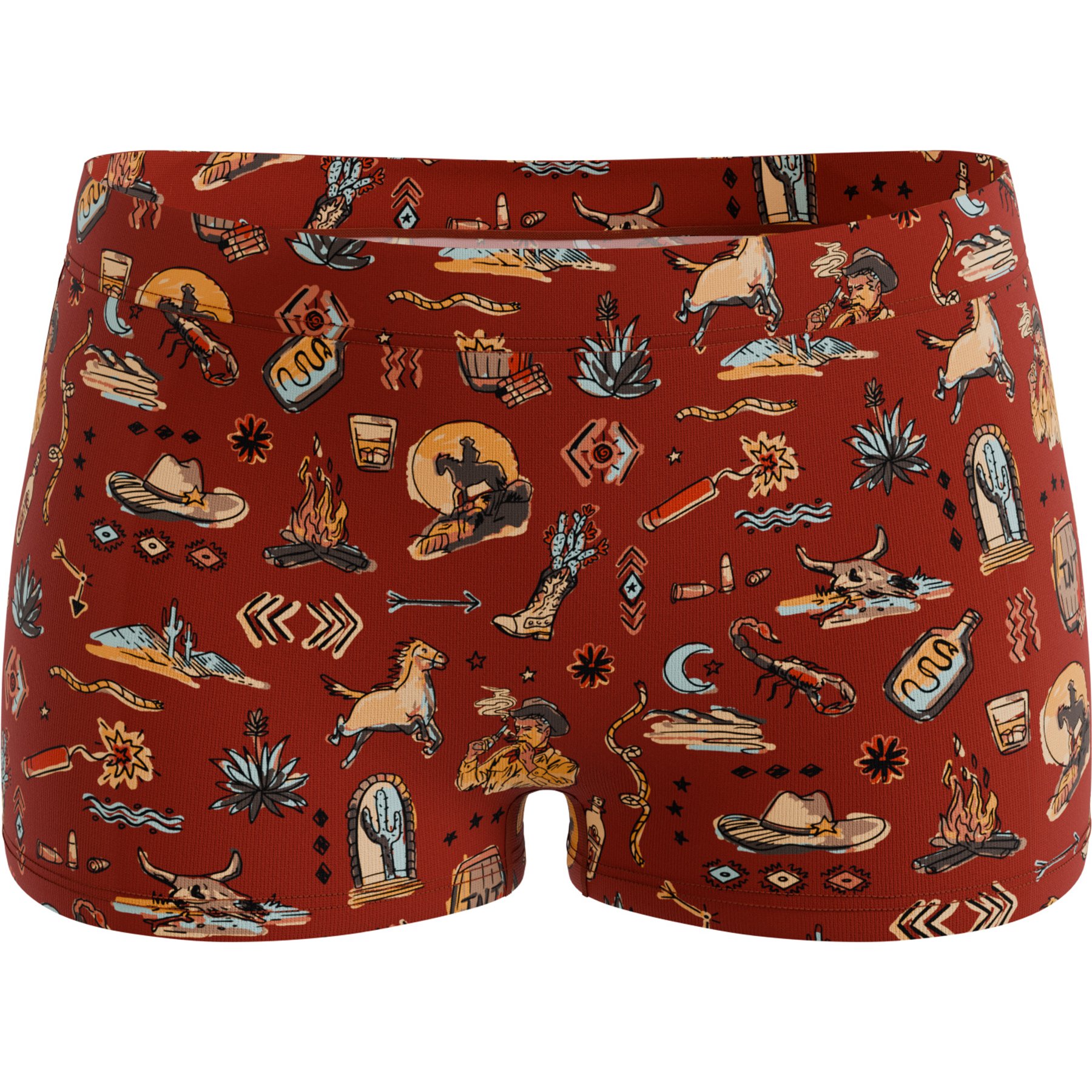 Shinesty The Hightail Howdy Western Modal Boyshort Underwear, Multi, XX-Large