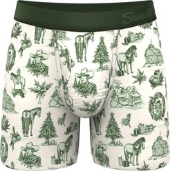 Shinesty The Xmas in Texas Western Toile Ball Hammock Pouch Underwear with Fly, Multi, XX-Large