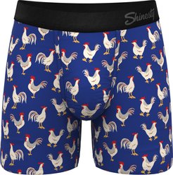 Shinesty The Chicken Came First Rooster Ball Hammock Pouch Underwear with Fly, Blue, XX-Large