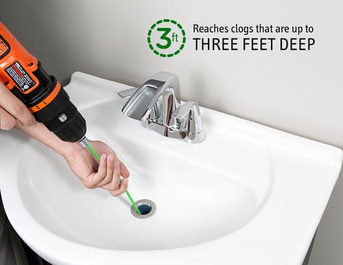 Show full view: DrainShroom Toss Disposable Hair Dog, Cat & Small Pet Clog Remover, Green, 24-in reach, 8 count slide 5 of 7