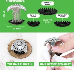 SinkShroom Ultra Revolutionary Bathroom Sink Dog, Cat & Small Pet Drain Protector, Stainless Steel slide 2 of 9