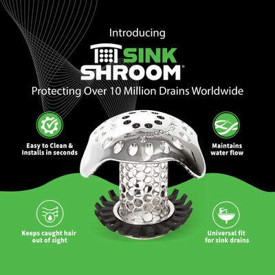 Show full view: SinkShroom Ultra Revolutionary Bathroom Sink Dog, Cat & Small Pet Drain Protector, Stainless Steel slide 4 of 9