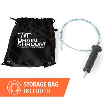 Show full view: DrainShroom Revolutionary Tub & Sink Snake Auger Dog, Cat & Small Pet Clog Remover for Bathroom Drains, Stainless Steel, 42-in slide 5 of 8