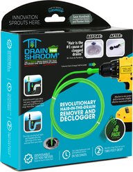 DrainShroom Toss Disposable Hair Dog, Cat & Small Pet Clog Remover, Green, 24-in reach, 8 count slide 1 of 7